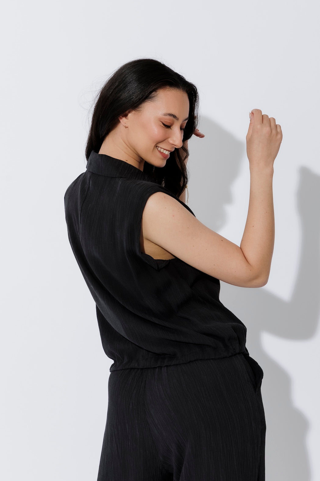 Black Tencel Sport Vest