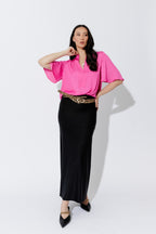 Pink Milan Fluted Blogger Shirt