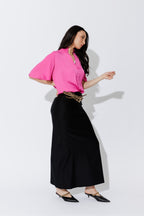 Pink Milan Fluted Blogger Shirt