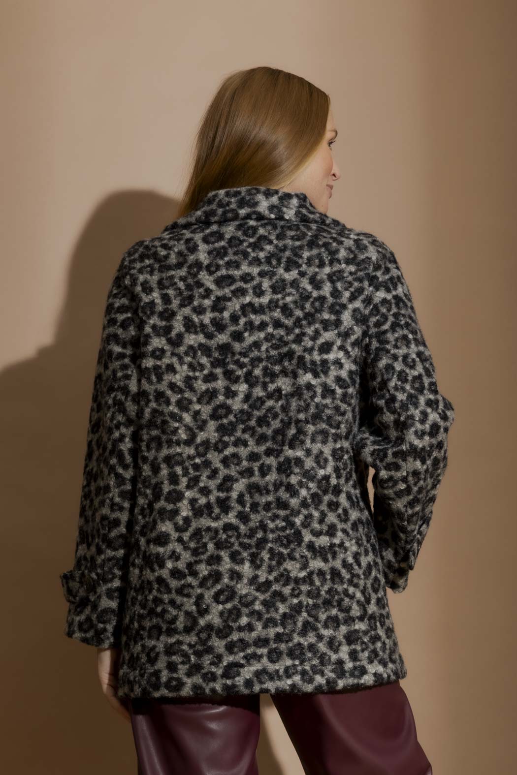 Grey Animal Soft Pea Coat Grey Animal