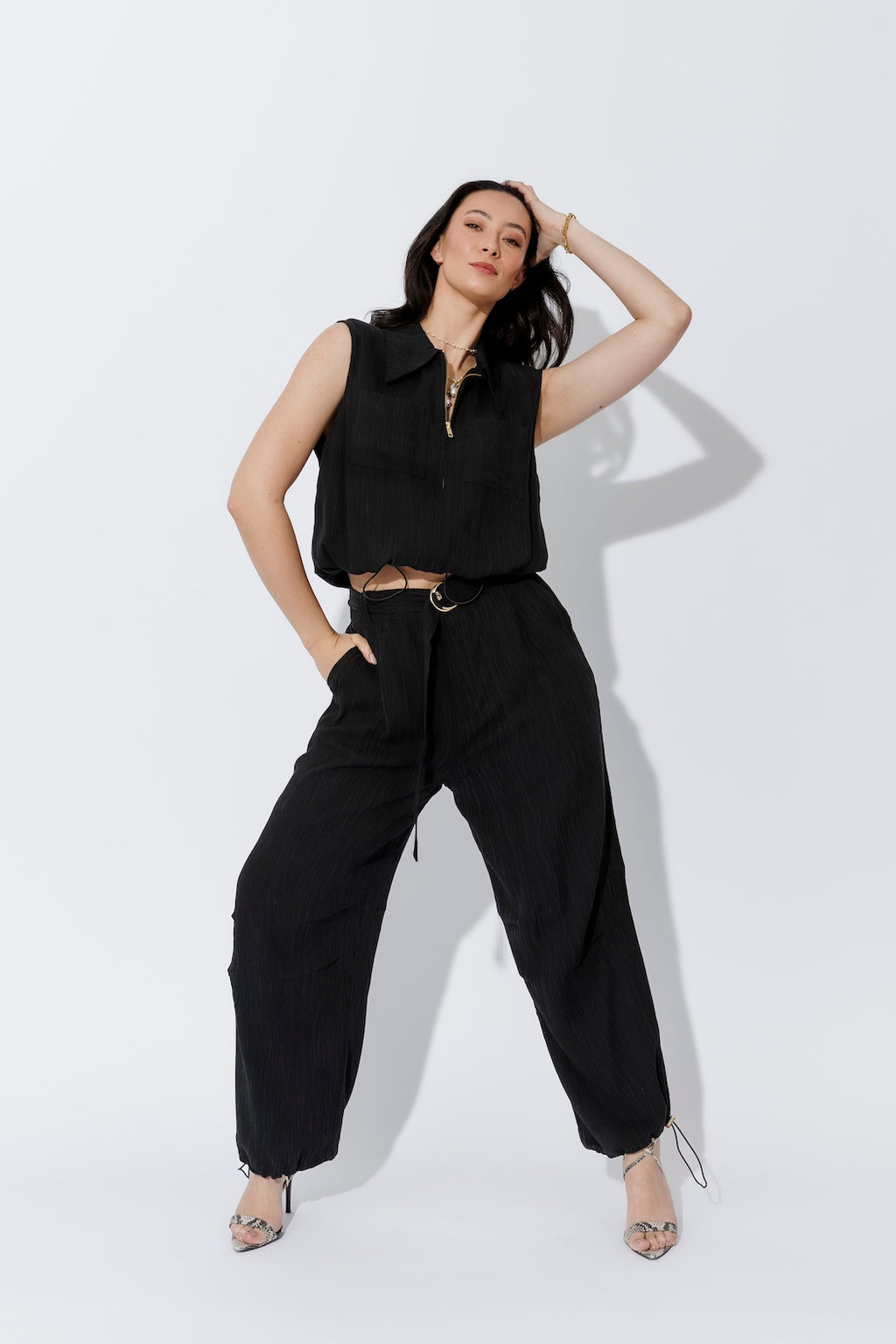 Black Tencel Sport Vest