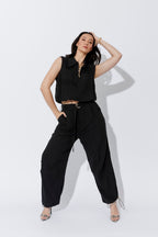 Black Tencel Sport Vest