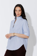 Blue Stripe Milan Blogger Shirt