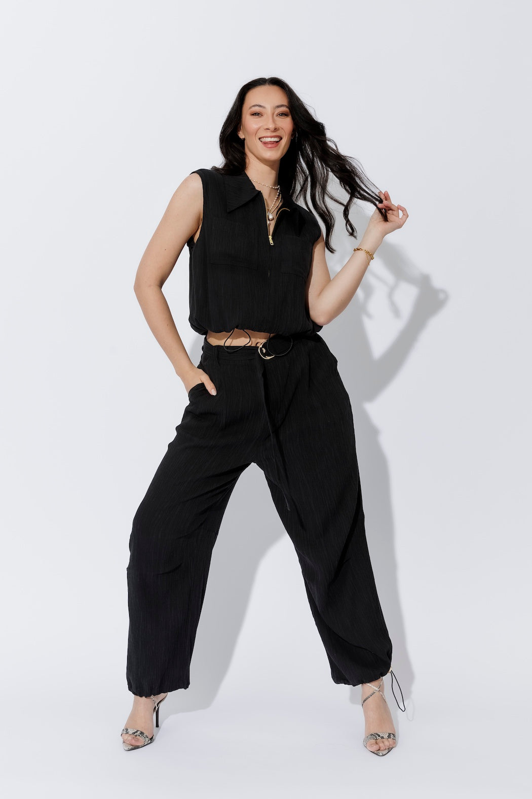 Black Tencel Street Pant