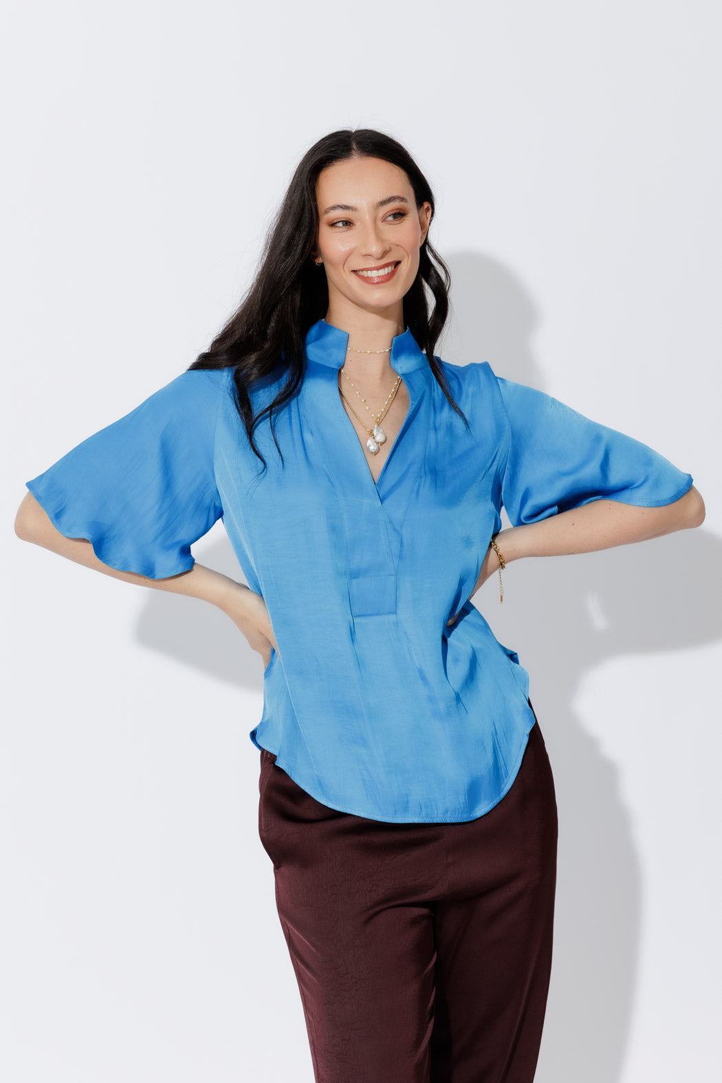 Electric Milan Fluted Blogger Shirt