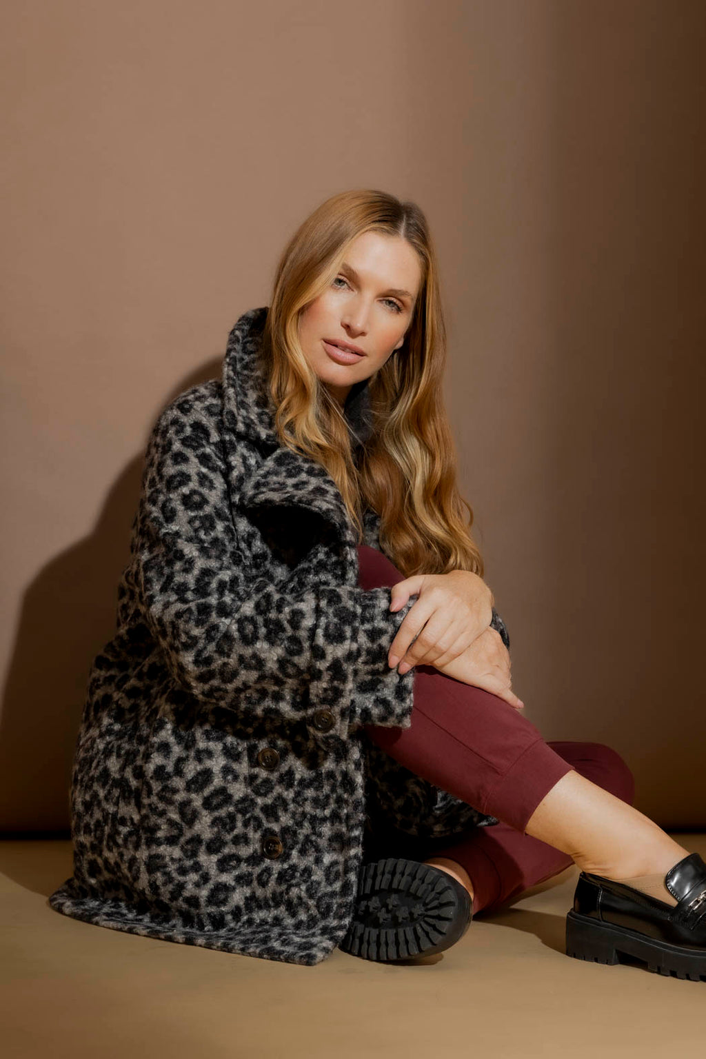 Grey Animal Soft Pea Coat Grey Animal