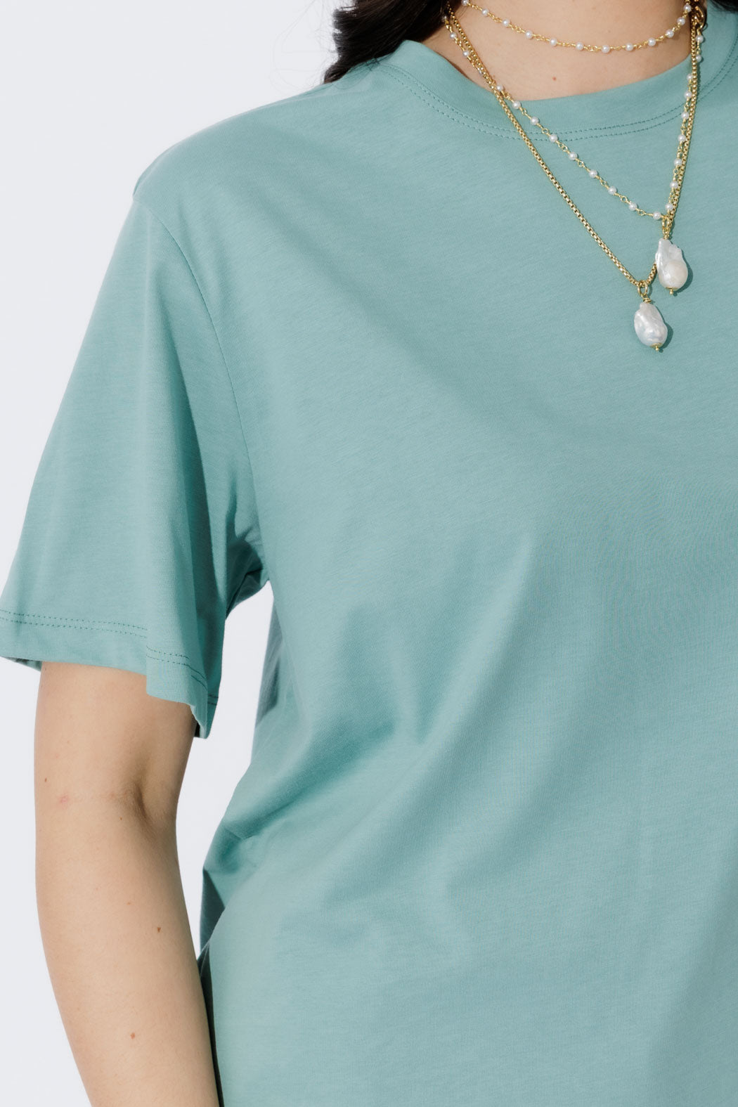 Teal Oversized Crew T-Shirt