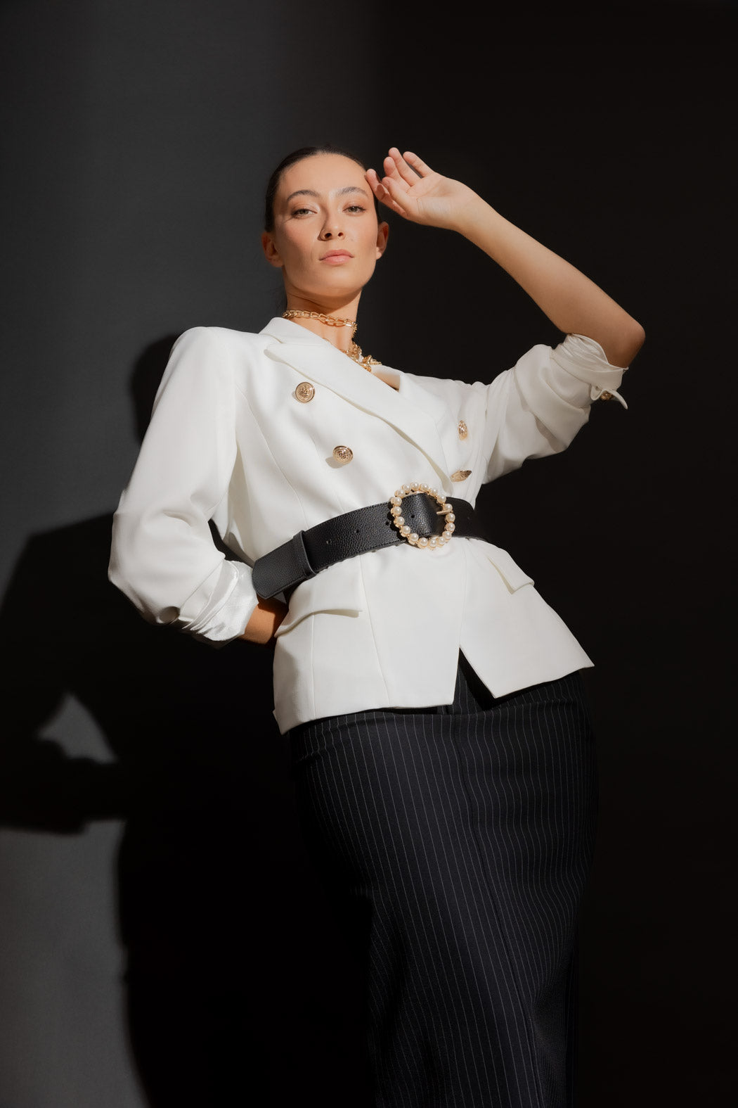 White Euro Sisca Blazer