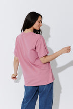 Soft Pink Oversized Crew T-Shirt