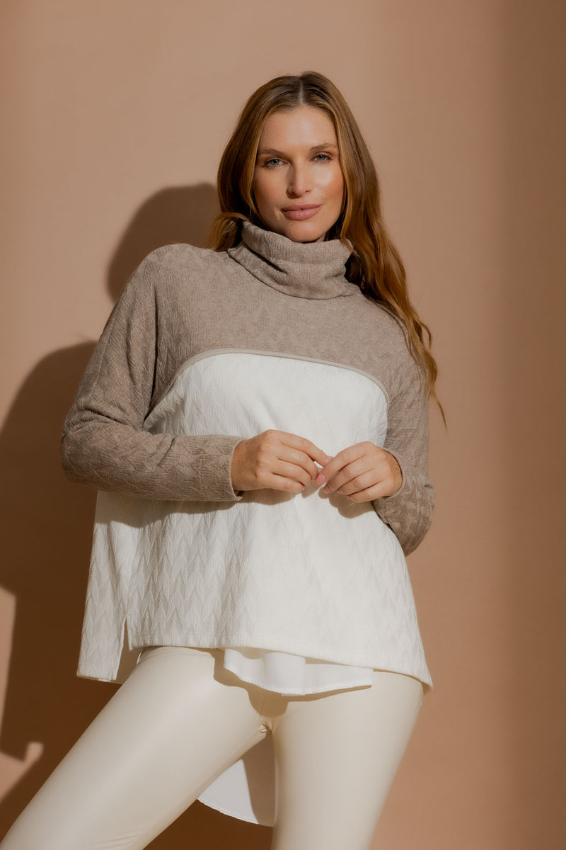Ivory Cowl Neck Jumper