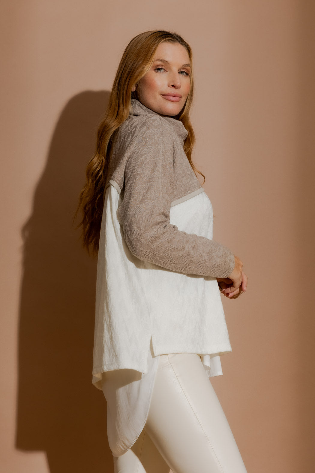 Ivory Cowl Neck Jumper