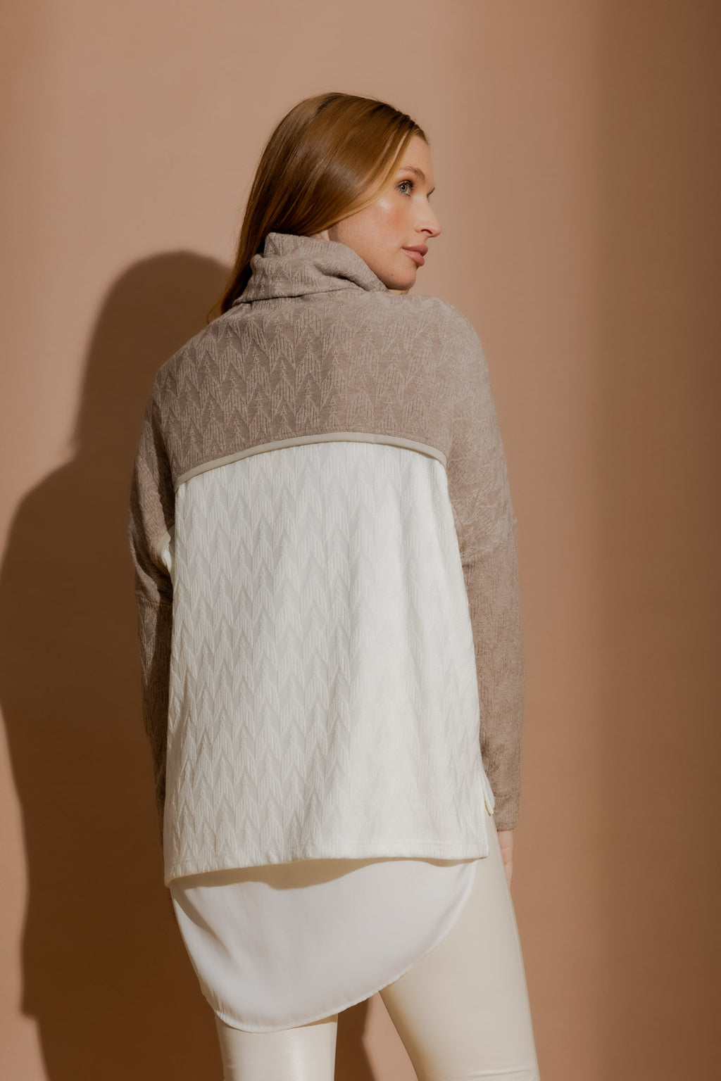 Ivory Cowl Neck Jumper