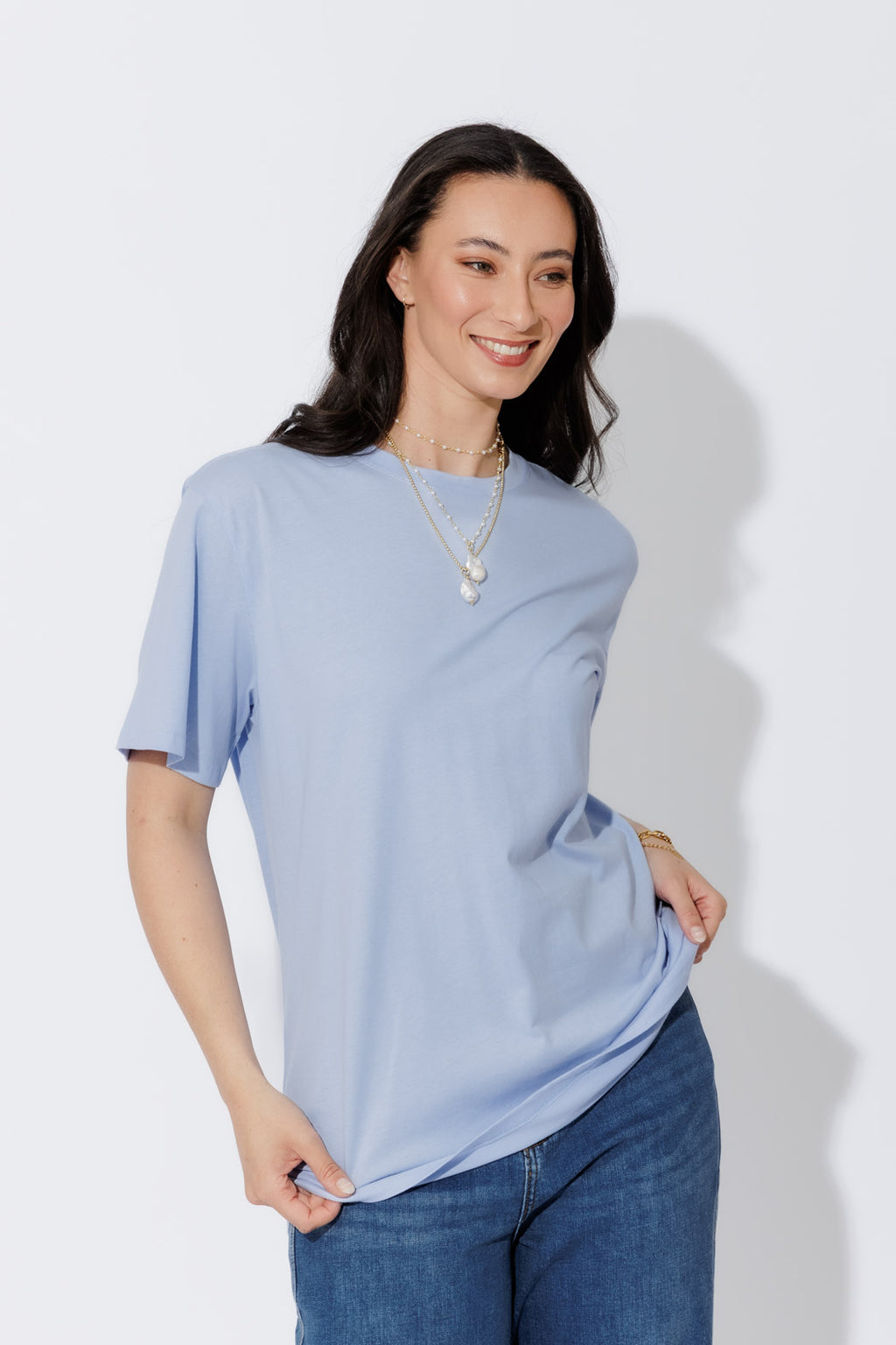 Cornflower Oversized Crew T-Shirt