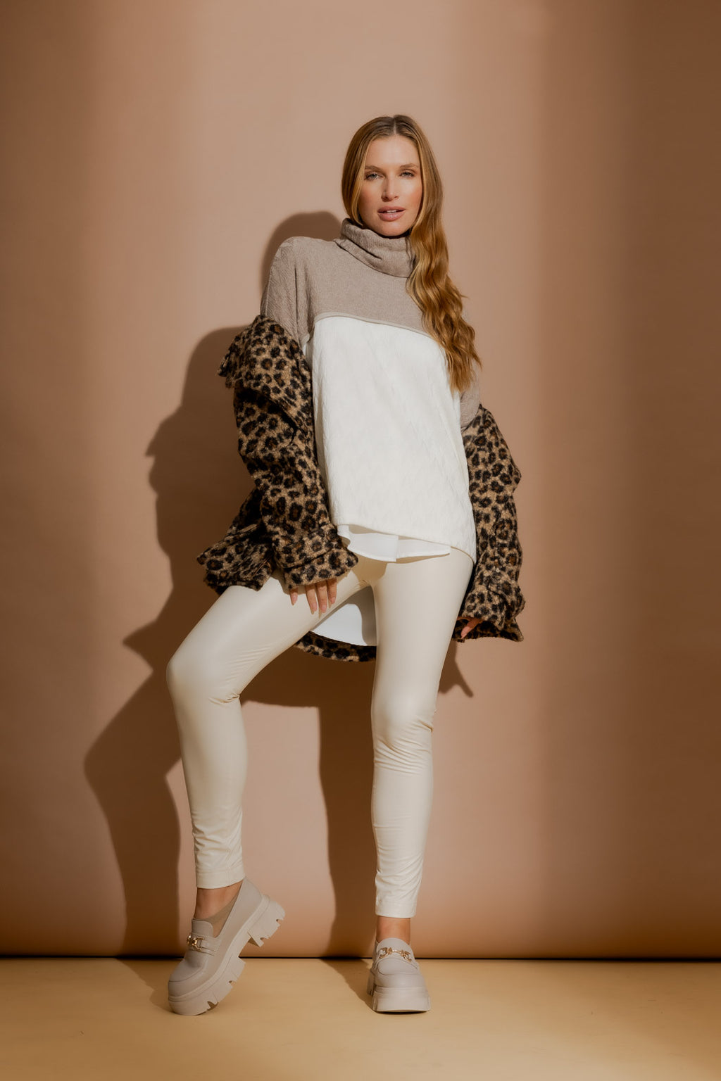 Ivory Cowl Neck Jumper