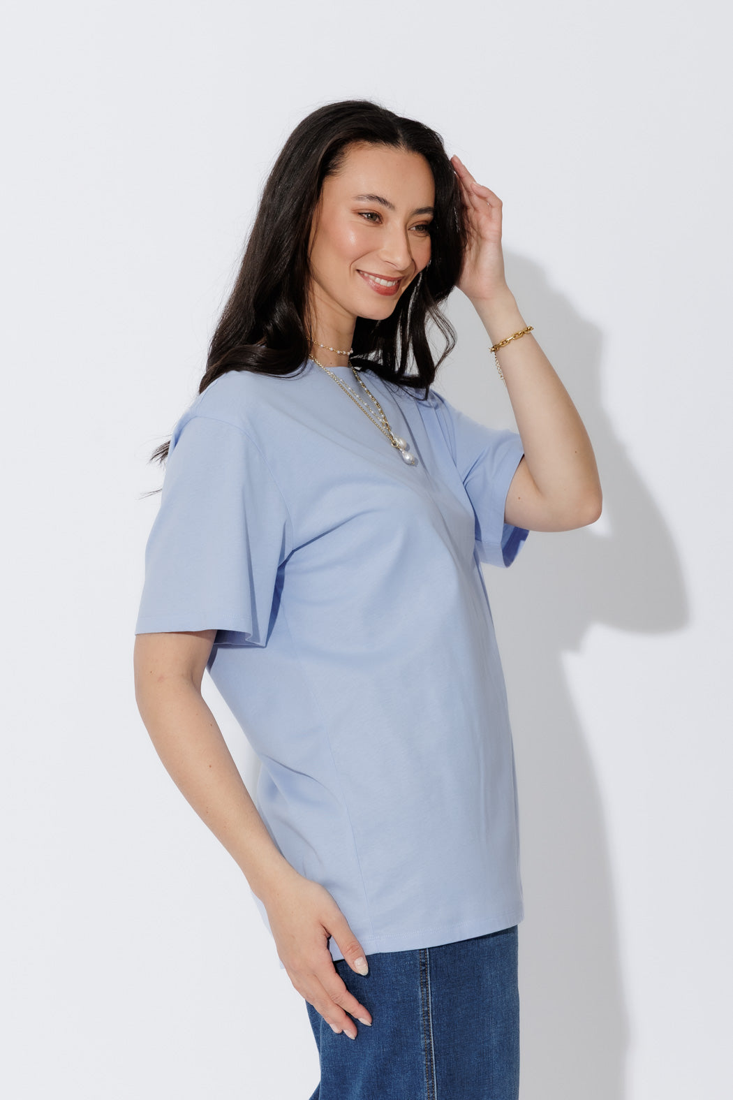 Cornflower Oversized Crew T-Shirt