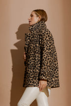 Brown Animal Soft Pea Coat Brown Animal
