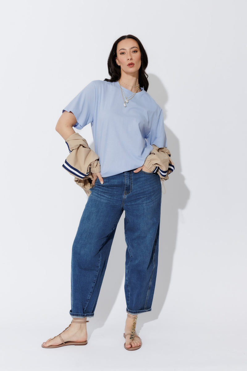 Cornflower Oversized Crew T-Shirt