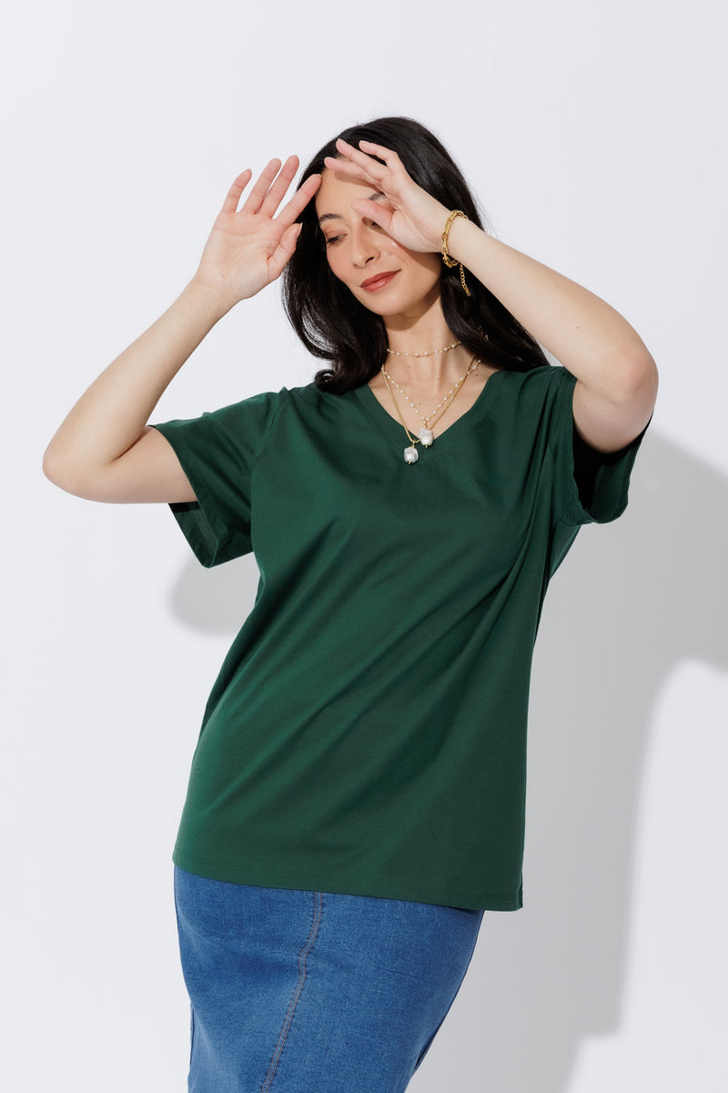 Forest Oversized V-Neck T-Shirt