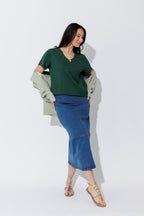 Forest Oversized V-Neck T-Shirt