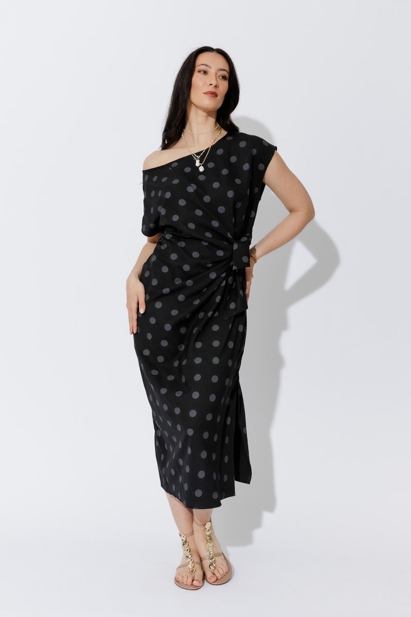 Black Spot Harlow Dress
