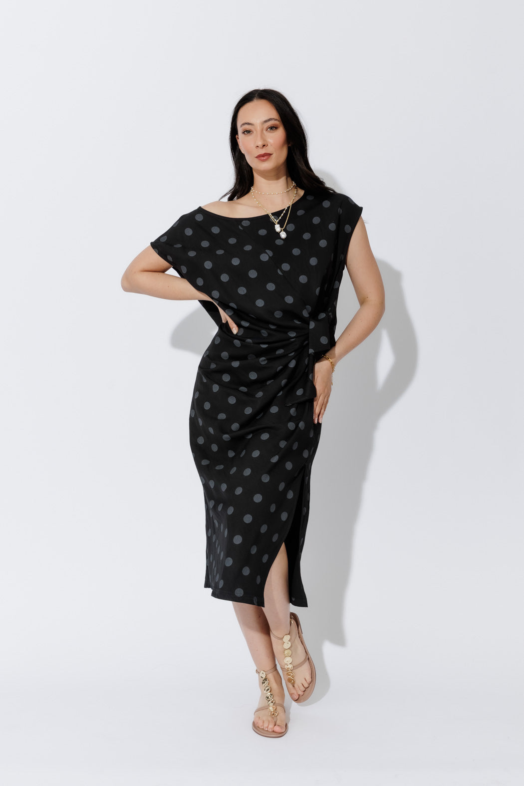 Black Spot Harlow Dress