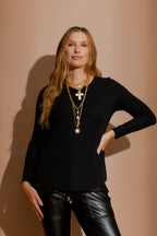 Black Tencel Bell Top