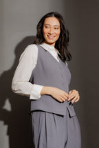 Smoke Euro Lace Up Vest