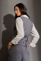 Smoke Euro Lace Up Vest