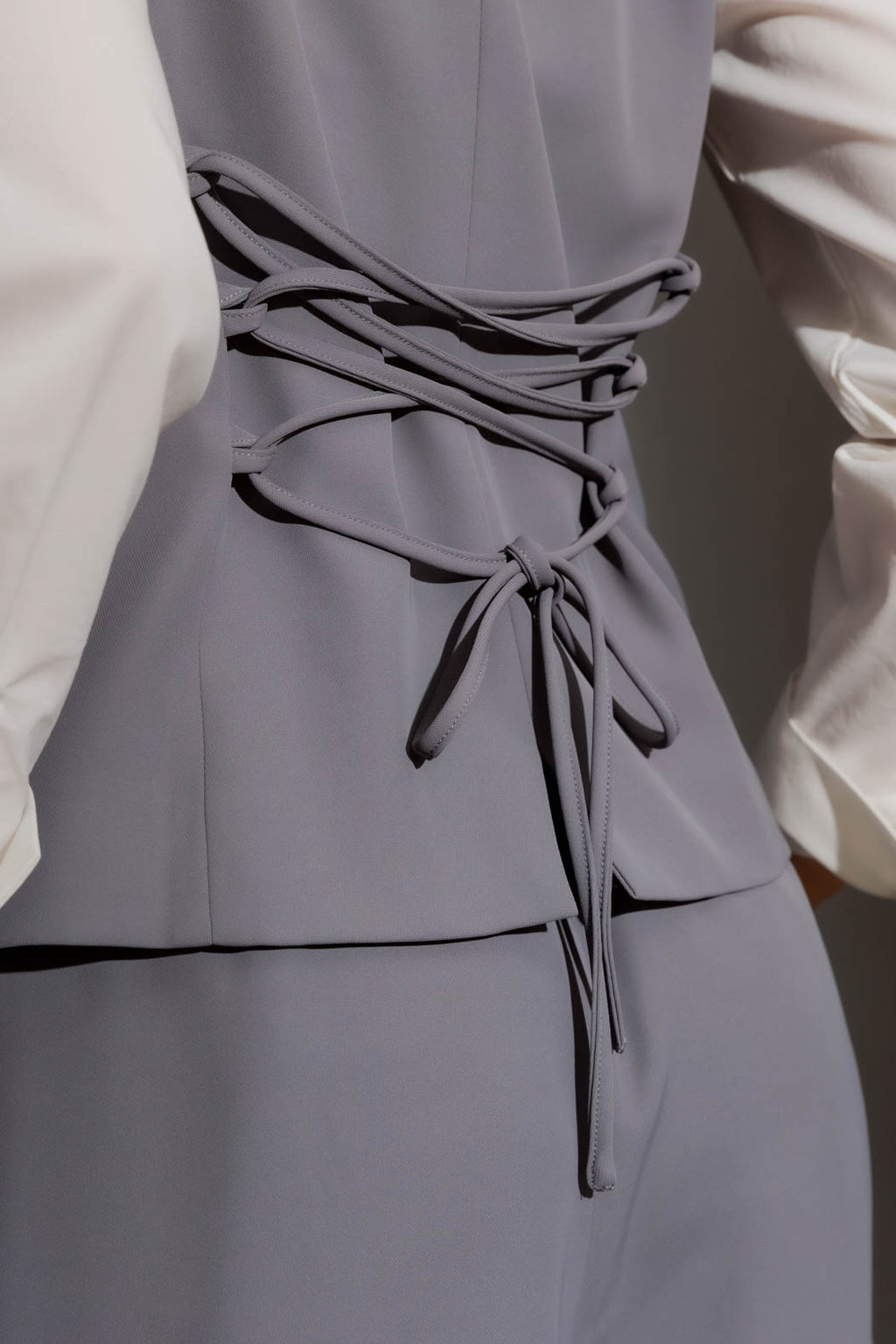 Smoke Euro Lace Up Vest