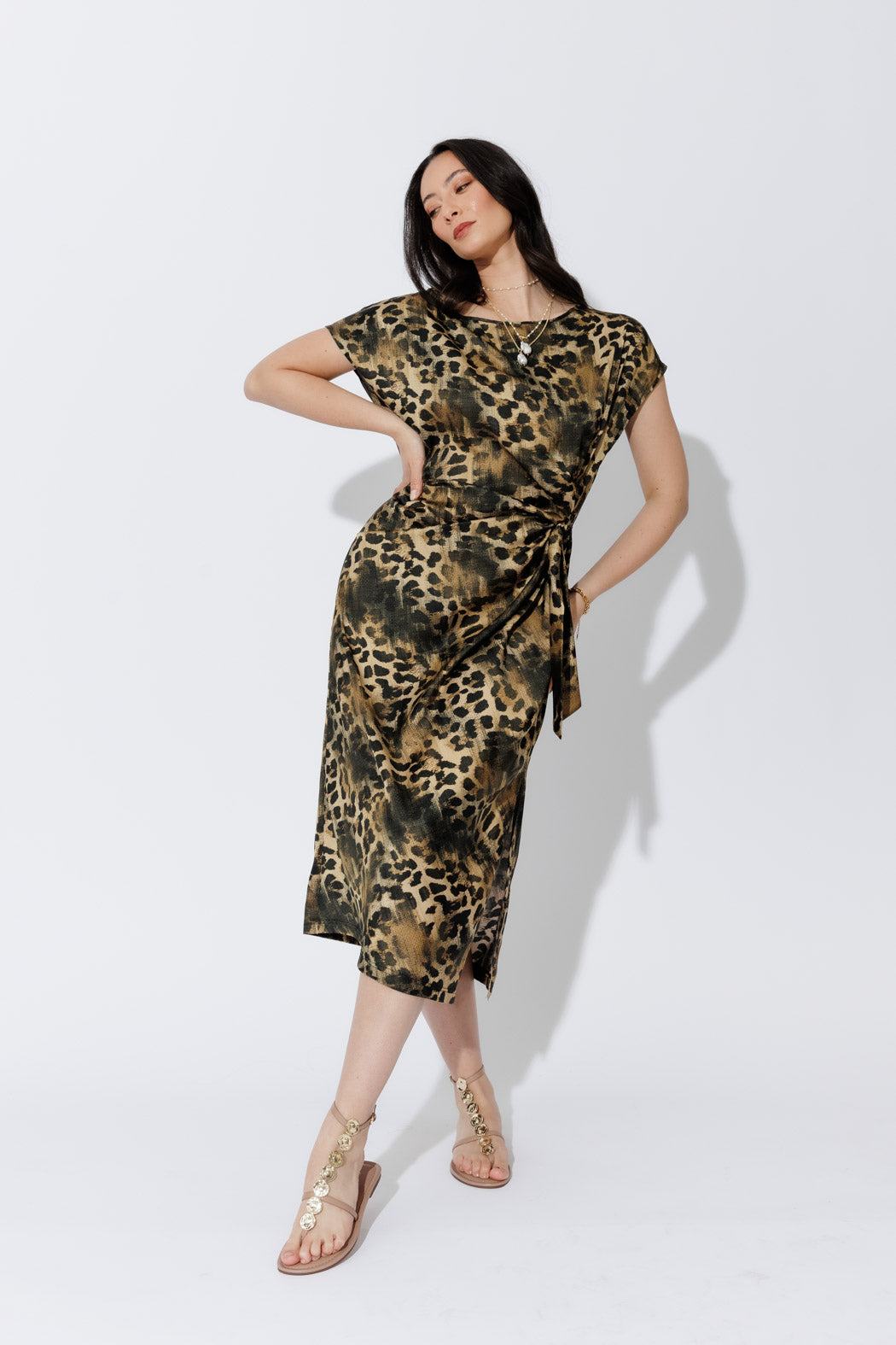 Leopard Silky Harlow Dress