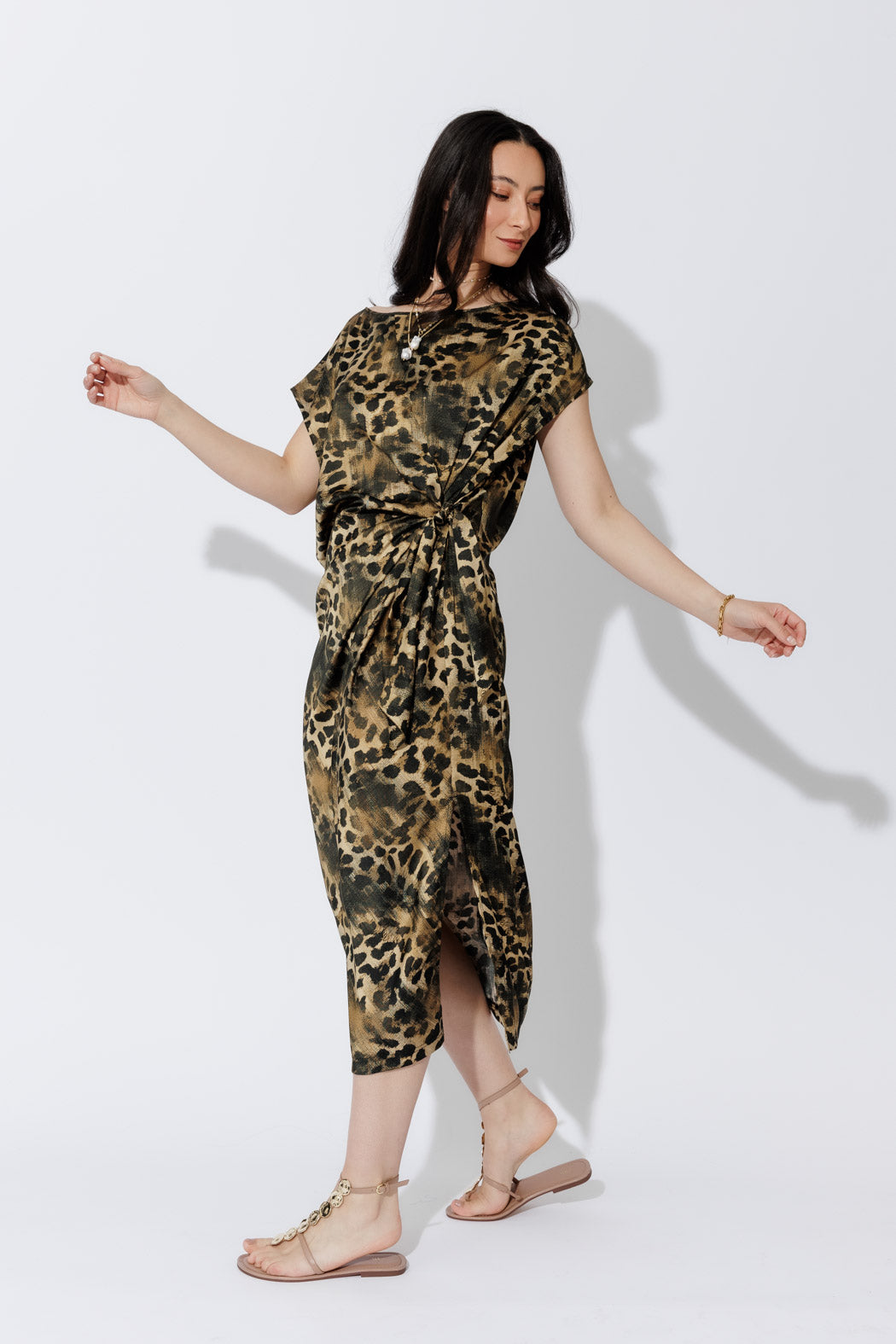 Leopard Silky Harlow Dress