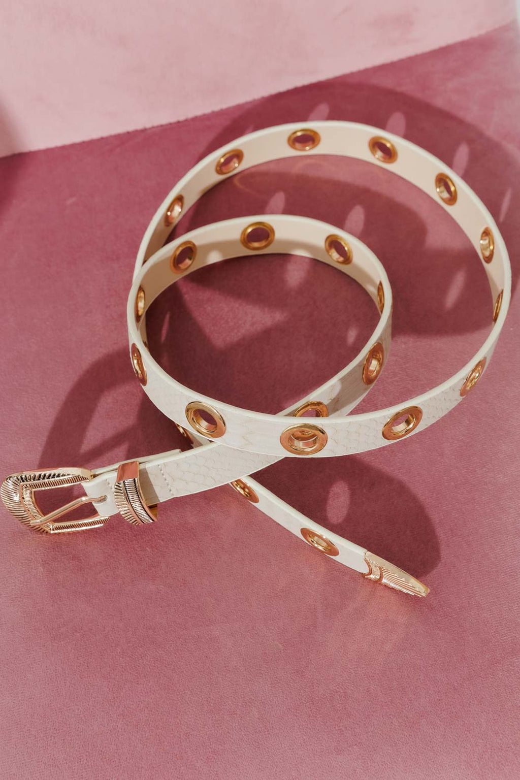 Ivory Eyelet Belt