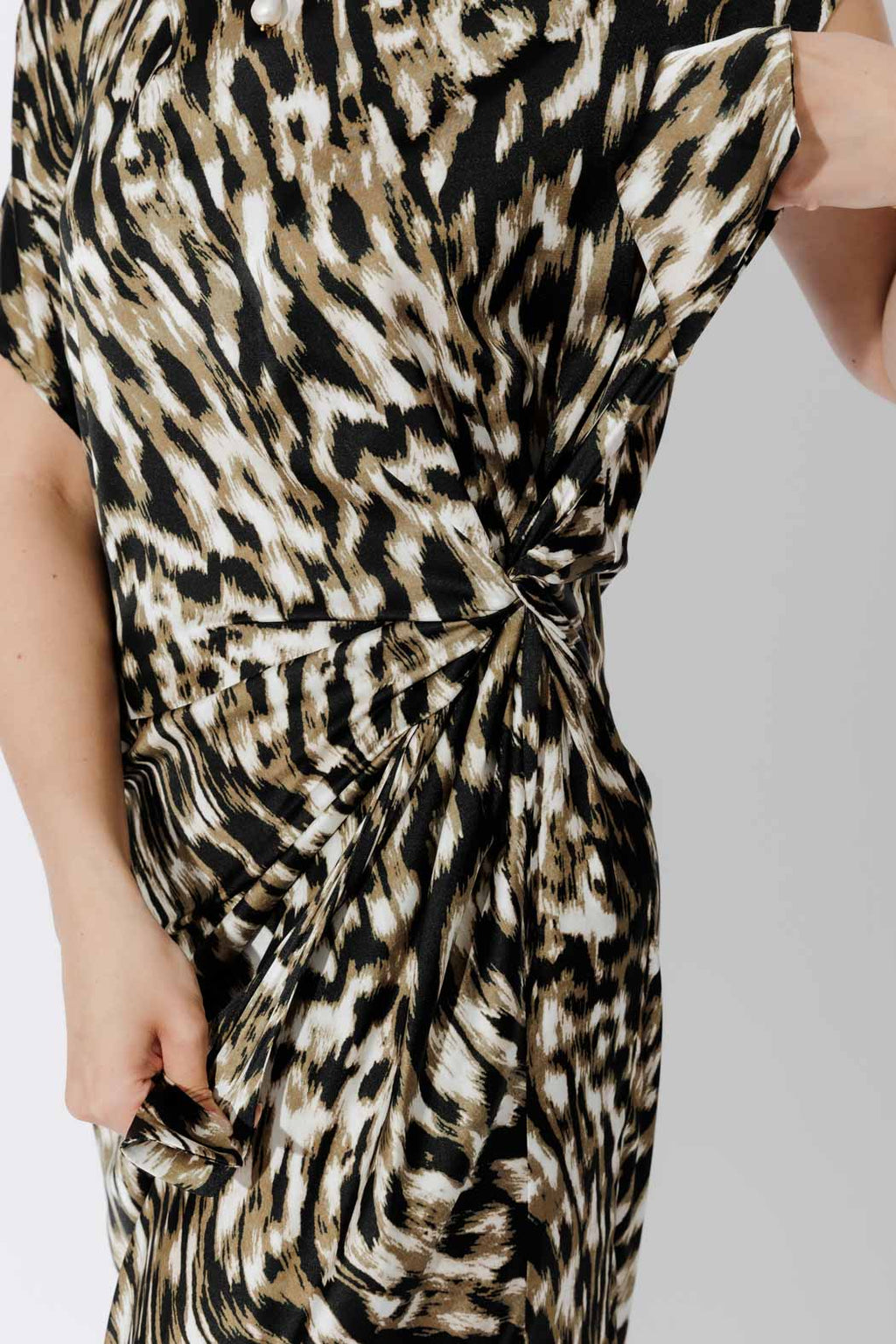Black Animal Silky Harlow Dress Black Animal