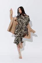 Black Animal Silky Harlow Dress Black Animal