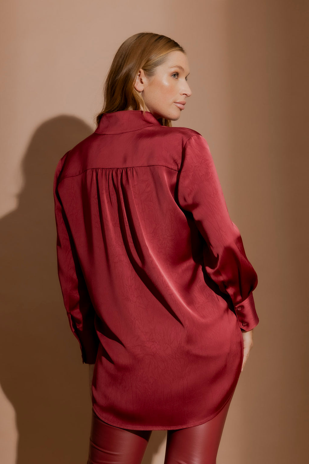 Deep Red Cargo Blogger Shirt Deep Red