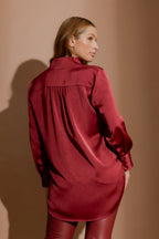 Deep Red Cargo Blogger Shirt Deep Red