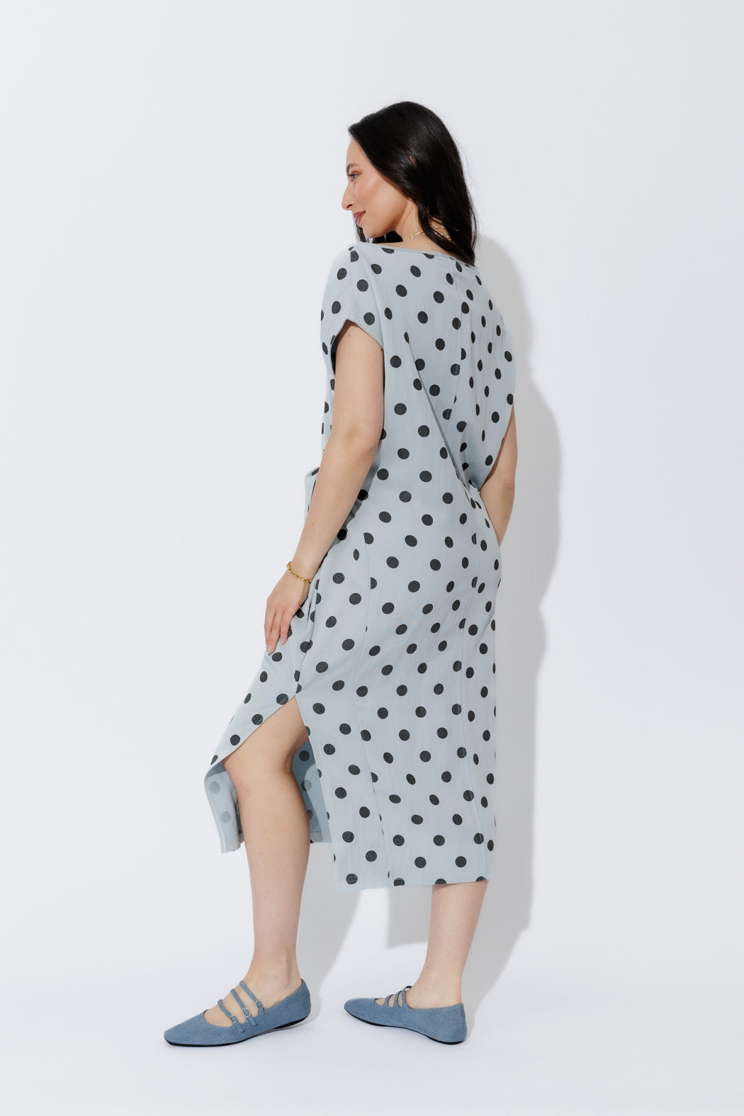 Blue Spot Harlow Dress