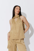 Gold Tie Neck Cami