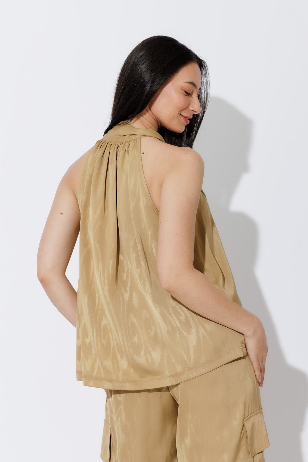 Gold Tie Neck Cami