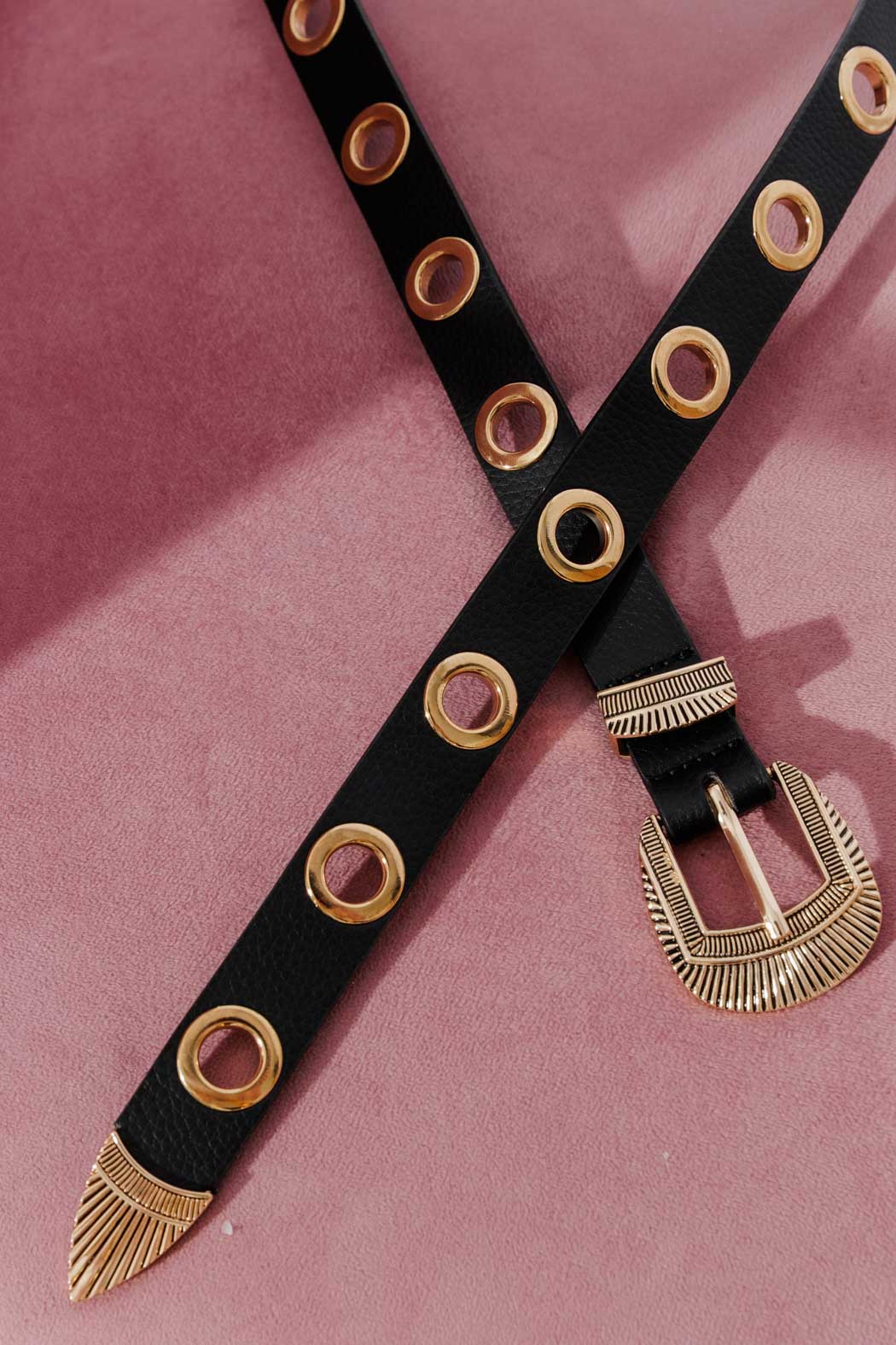 Black Eyelet Belt