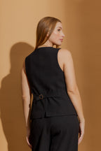 Black Arch Tailored Vest