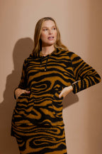 Tan Zebra Raglan Hoodie Tan Zebra