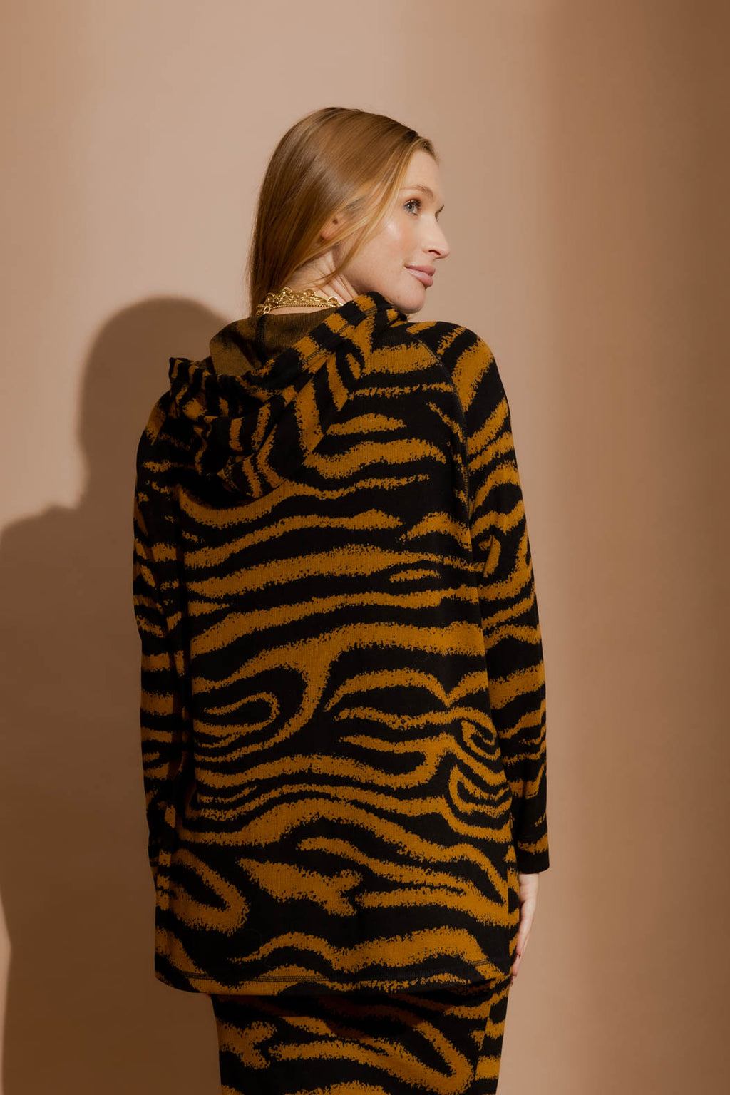 Tan Zebra Raglan Hoodie Tan Zebra