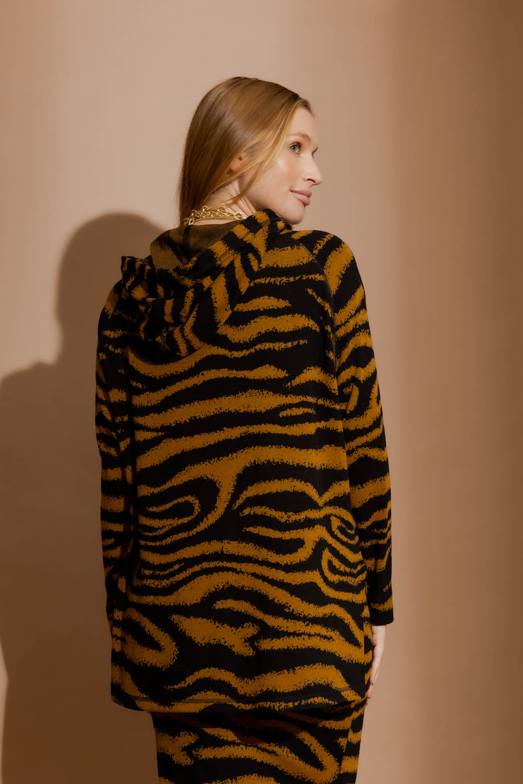 Tan Zebra Raglan Hoodie Tan Zebra