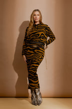 Tan Zebra Raglan Hoodie Tan Zebra