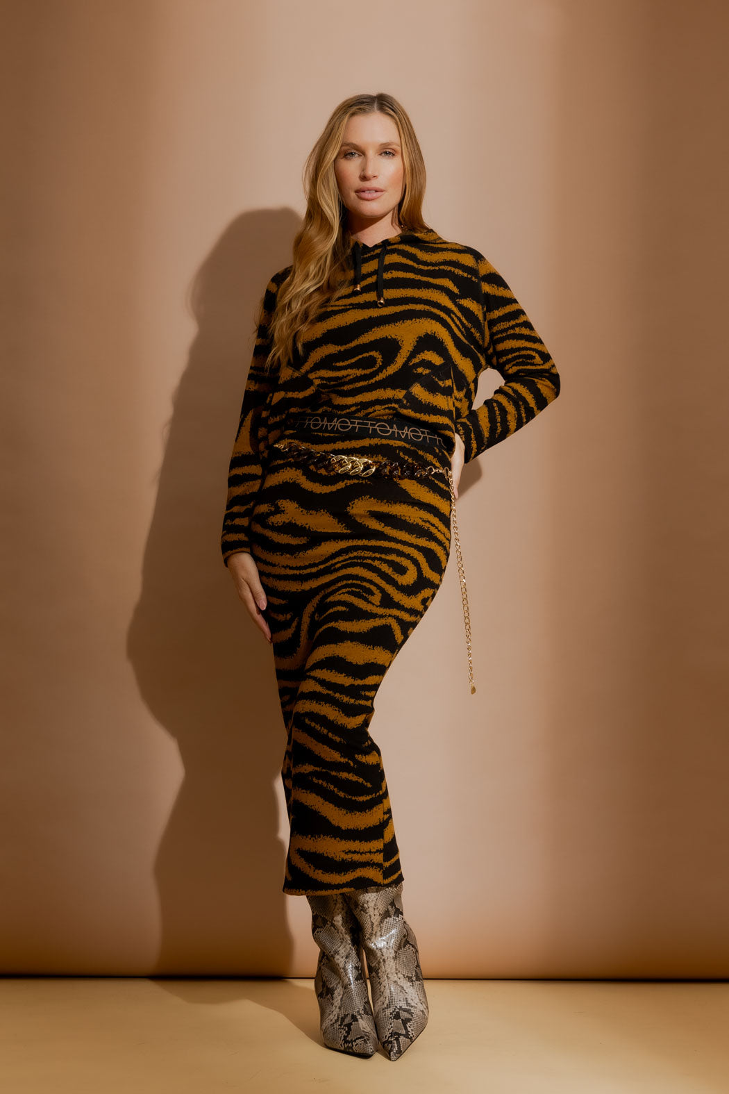 Tan Zebra Raglan Hoodie Tan Zebra