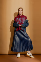 Burgundy Lines Hoodie Burgundy S