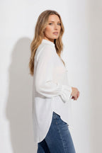 White Silky Femme Blogger Shirt