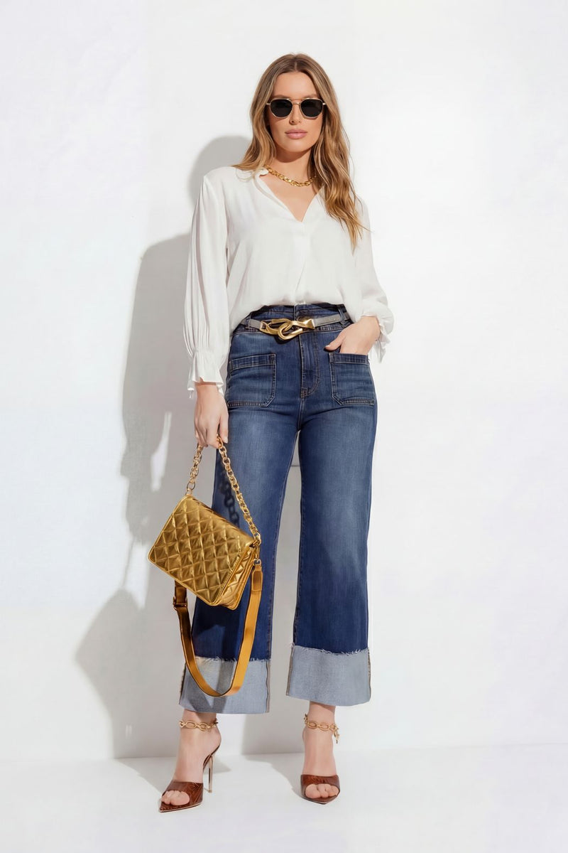 White Silky Femme Blogger Shirt