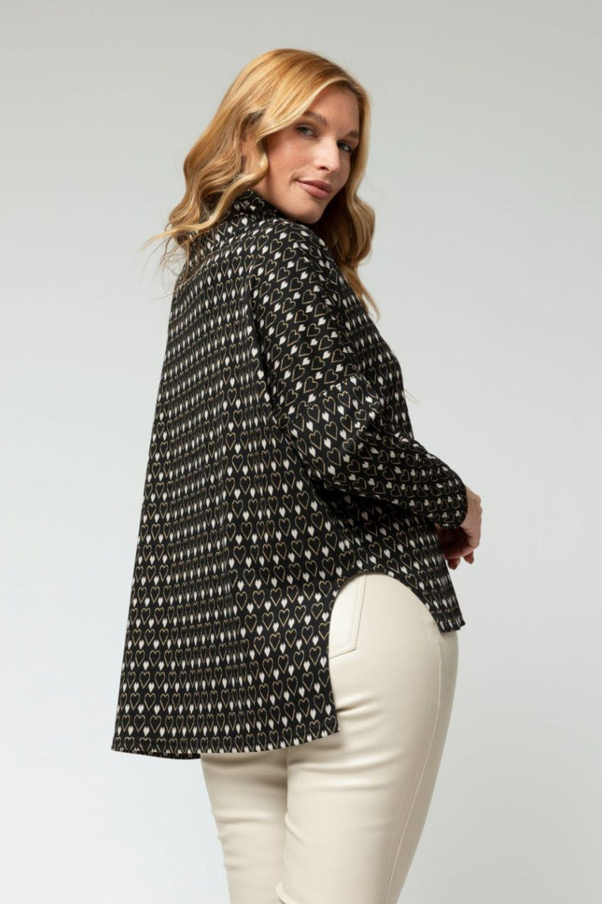 Hearts Gigi Roll Neck Top - Sale